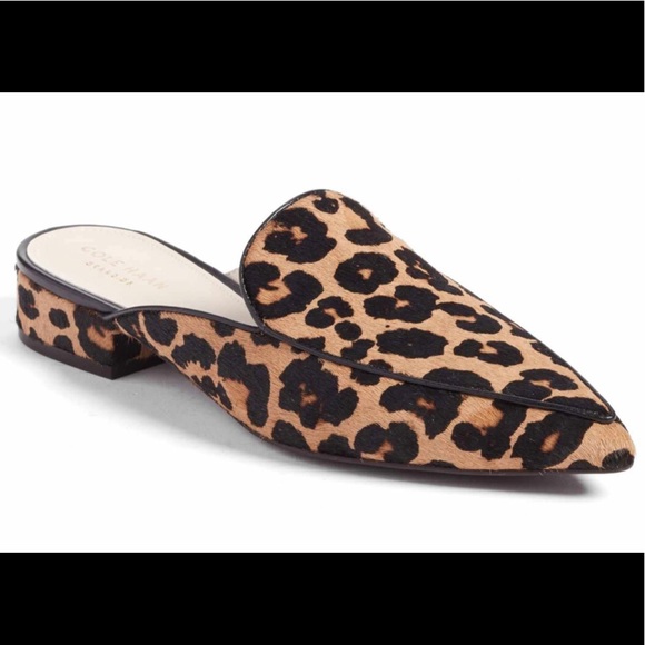 cole haan piper mule ocelot